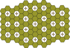 23-square board for chess games