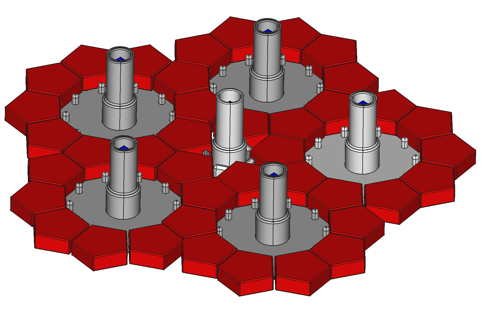 Word game setup from top view